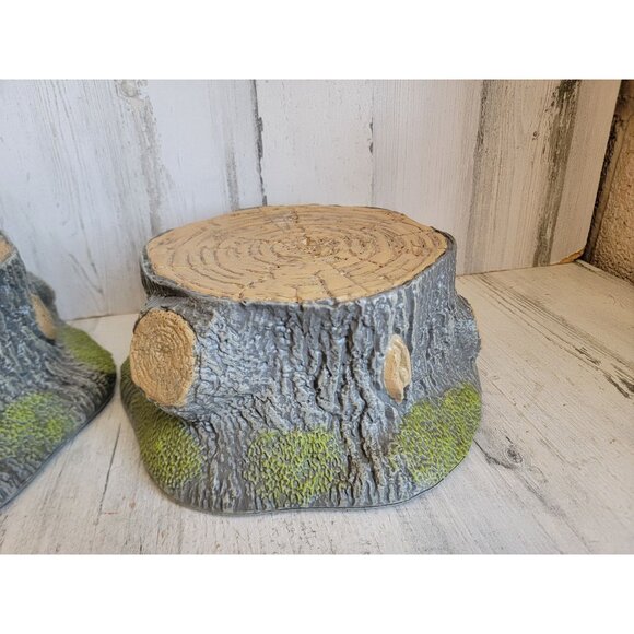 Platform tree stump moss woods plastic set home decor - Picture 7 of 9